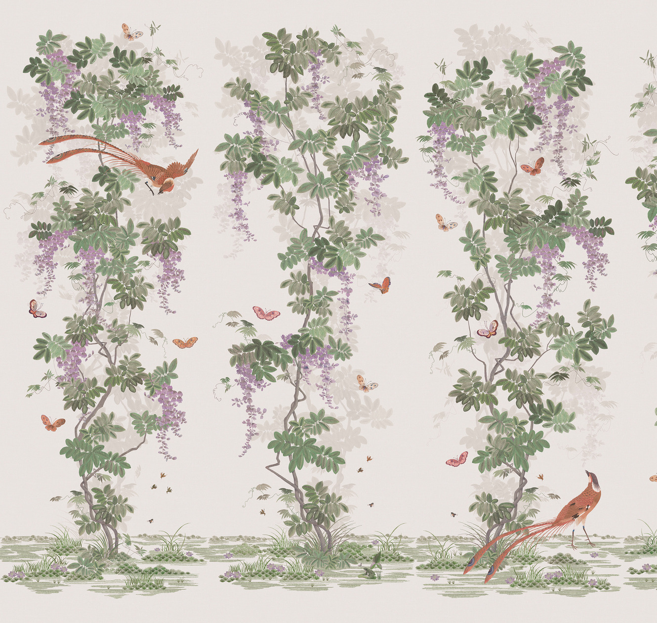 Панно Loymina Панорама Шинуазри: райский сад PNR3 001 3×1 Панно Loymina Панорама Шинуазри: райский сад PNR3 001 3×1